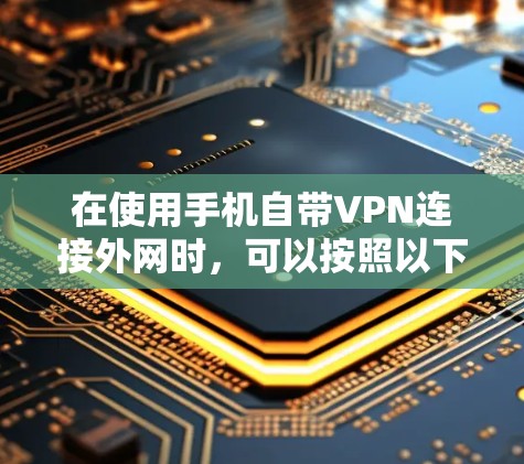 在使用手机自带VPN连接外网时,可以按照以下步骤进行操作