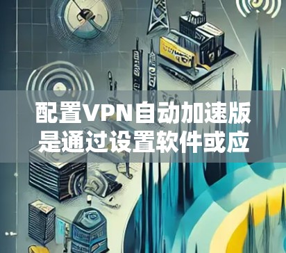 配置VPN自动加速版是通过设置软件或应用程序来自动调整VPN的流量,以适应网络的负载,从而提高网络速度。以下是一步步的配置指南 配置VPN自动加速版是通过设置软件或应用程序来自动调整VPN的流量,以适应网络的负载,从而提高网络速度。以下是一步步的配置指南
