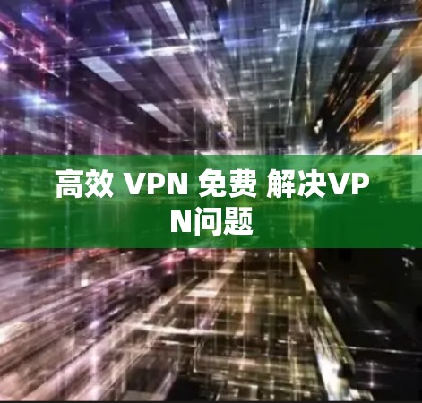 高效 VPN 免费 解决VPN问题